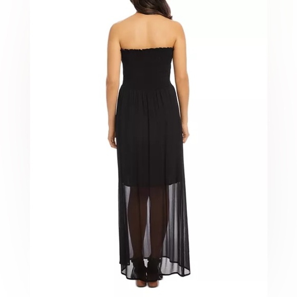 Karen Kane Smocked Semi Sheer Maxi Dress - Picture 3 of 7